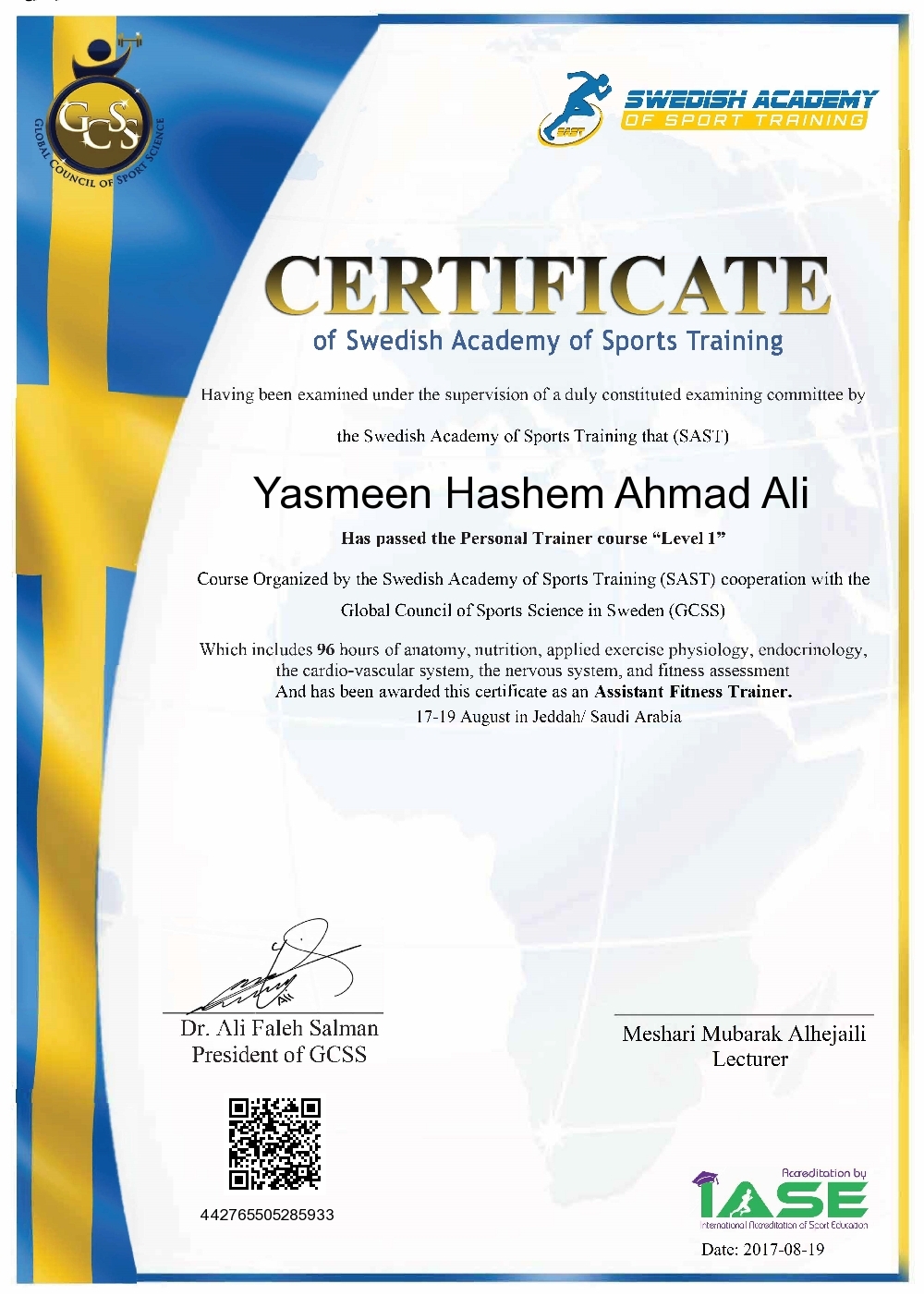 Yasmeen Hashem Ahmad Ali